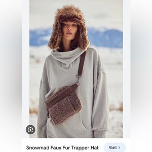 Snowmad faux fur trapper hat NWT free people